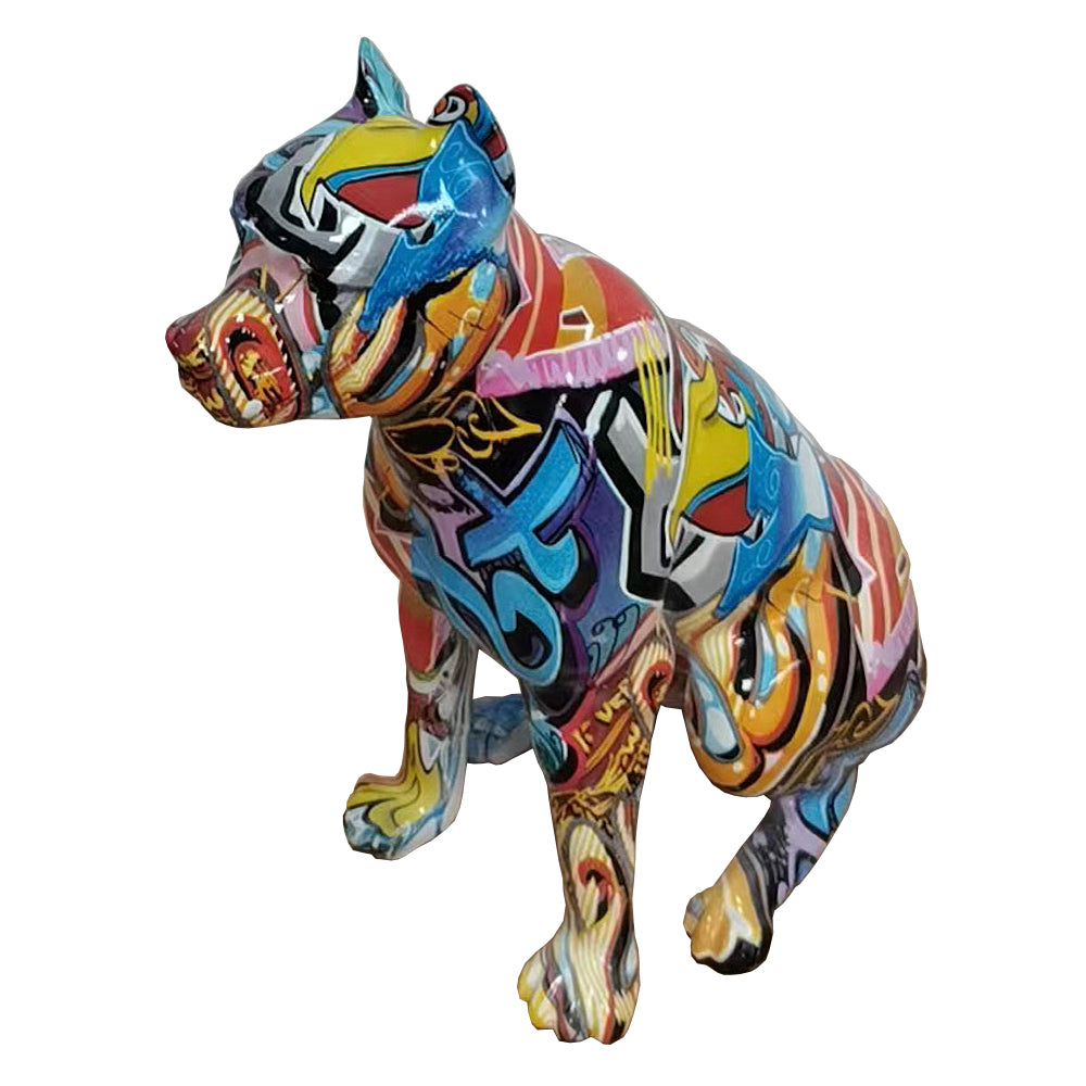 Modrest Graffiti Dog Modern Multi Color Sculpture Model VGTH-235325