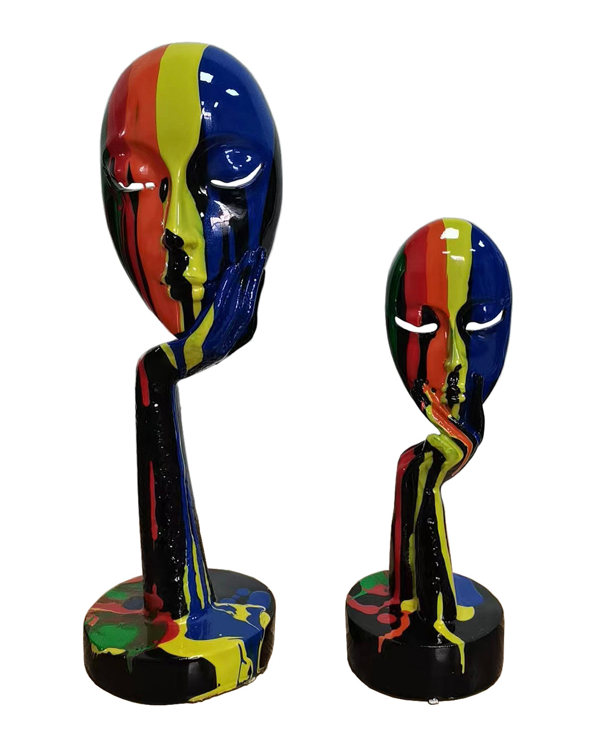 Modrest Rainbow Face Modern Multi Color Sculpture (Set Of 2) Model VGTH-235343