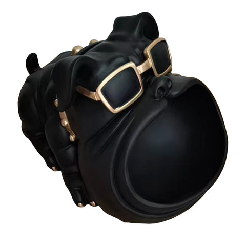 Modrest Dog With Open Mouth Modern Black & Gold Sculpture Model VGTH-235334