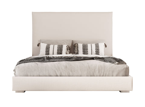 Nova Domus Sogno Italian Modern Beige Fabric High Headboard Bed Model VGAC-SOGNO-BED-HH