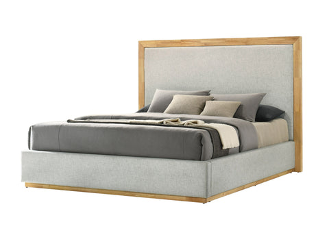 Nova Domus Santa Barbara Modern Grey Fabric & Natural Bed Model VGMABR-152-BED