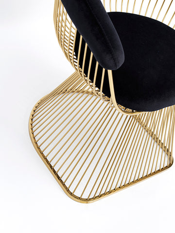 Modrest Chandler Black Velvet & Gold Dining Chair By VIG Furniture