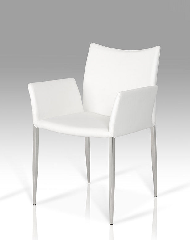 Modrest Avril Modern White Leatherette Dining Chair Model VGLE115F