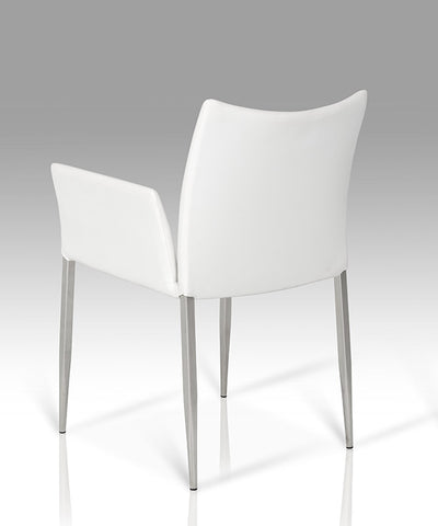 Modrest Avril Modern White Leatherette Dining Chair Model VGLE115F