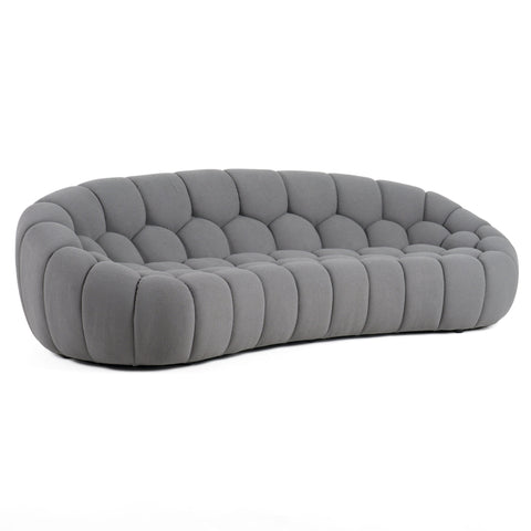Divani Casa Yolonda Modern Curved Light Grey Fabric Sofa Set Model VGEV2126C-SET-C-07