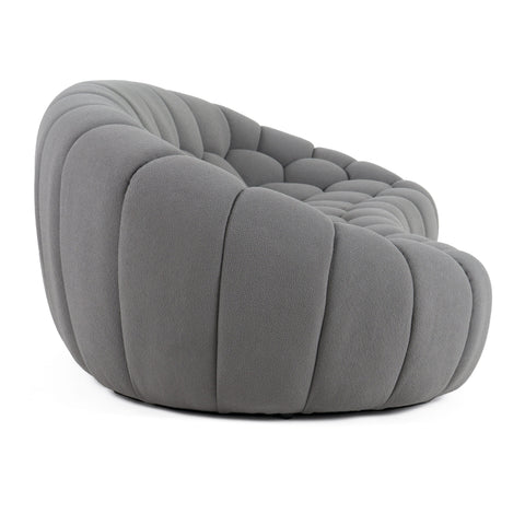 Divani Casa Yolonda Modern Curved Light Grey Fabric Sofa Set Model VGEV2126C-SET-C-07