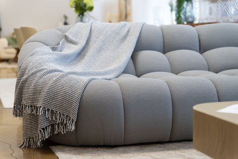 Divani Casa Yolonda Modern Curved Light Grey Fabric Sofa Model VGEV2126C-SOFA-C-07