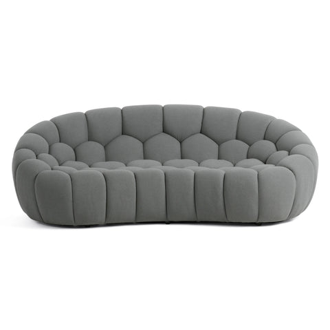 Divani Casa Yolonda Modern Curved Light Grey Fabric Sofa Set Model VGEV2126C-SET-C-07