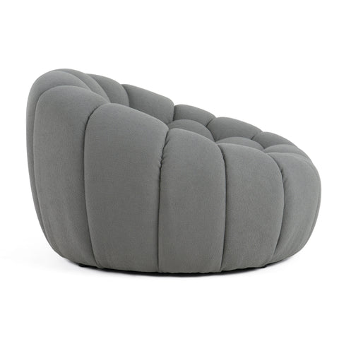 Divani Casa Yolonda Modern Curved Light Grey Fabric Chair Model VGEV2126C-CHR-C-07