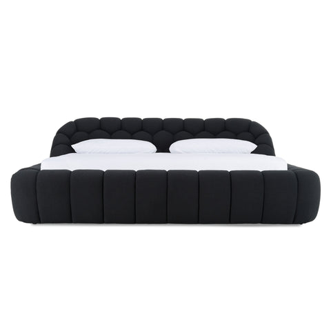Divani Casa Yolonda Modern Black Fabric Bed Model VGEV-A127-BLK