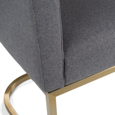 Modrest Yukon Modern Dark Grey Fabric Dining Chair Model VGVCB8362-DKGRY-DC