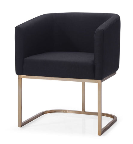 Modrest Yukon Modern Black & Antique Brass Dining Chair By VIG Furniture