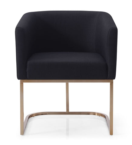 Modrest Yukon Modern Black & Antique Brass Dining Chair By VIG Furniture