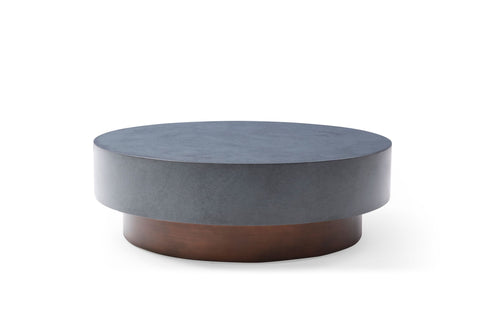 Modrest Zachary Modern Metal & Antique Copper Coffee Table Model VGVCCT128-GRY-CT