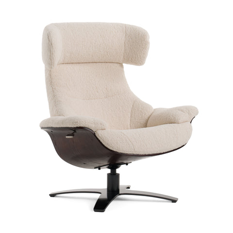 Modrest Zahara Modern Beige Lounge Chair & Ottoman Model VGKK-A985-BGE-SET