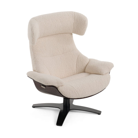 Modrest Zahara Modern Beige Lounge Chair & Ottoman Model VGKK-A985-BGE-SET