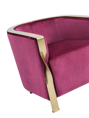Divani Casa Anthony Modern Pink & Gold Accent Chair Model VGZAZCS600-1-PNK