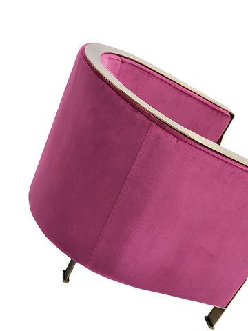 Divani Casa Anthony Modern Pink & Gold Accent Chair Model VGZAZCS600-1-PNK