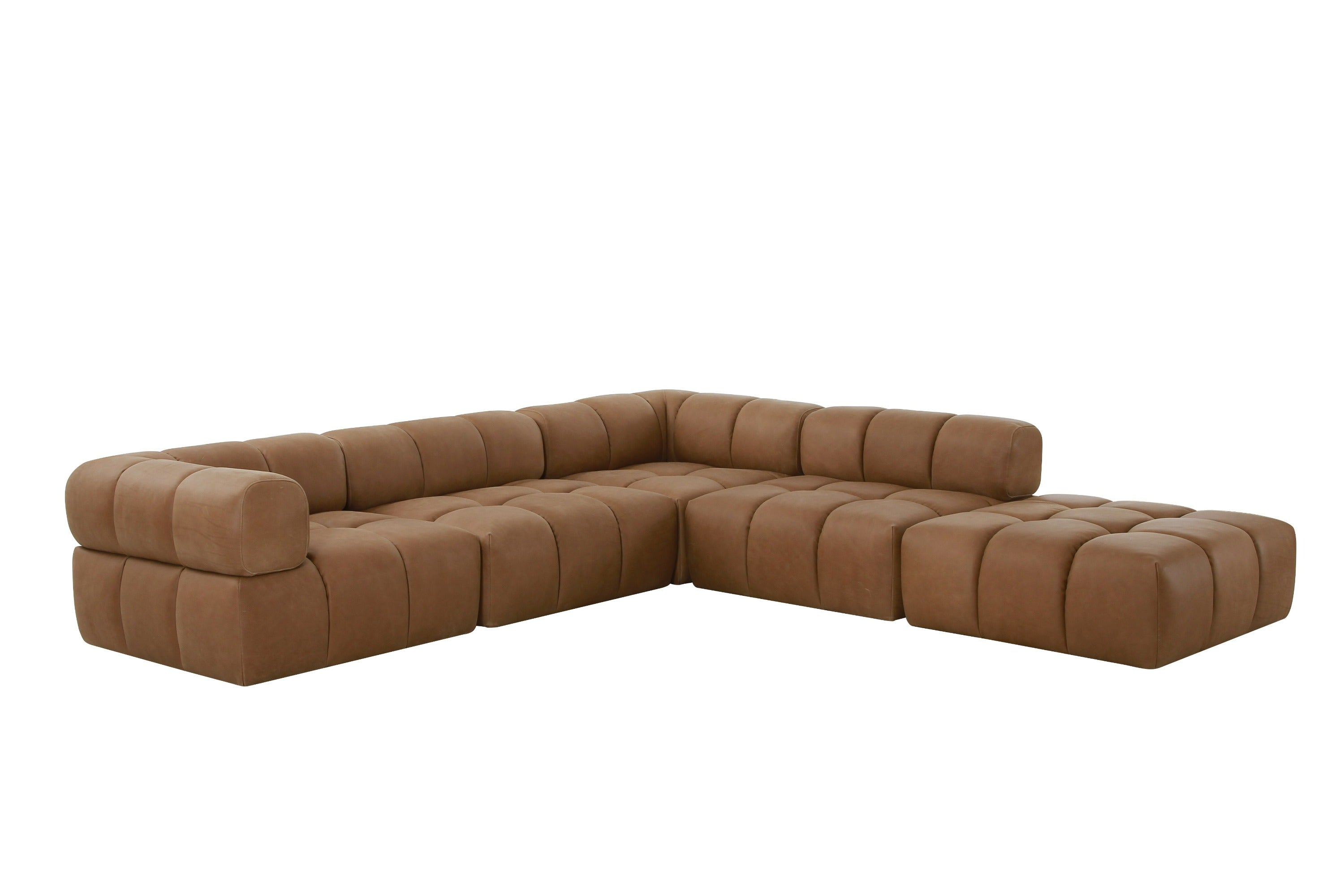 Divani Casa Everest Modern Brown Leather Modular Sectional Sofa Model VGOD-ZW-23118-SET